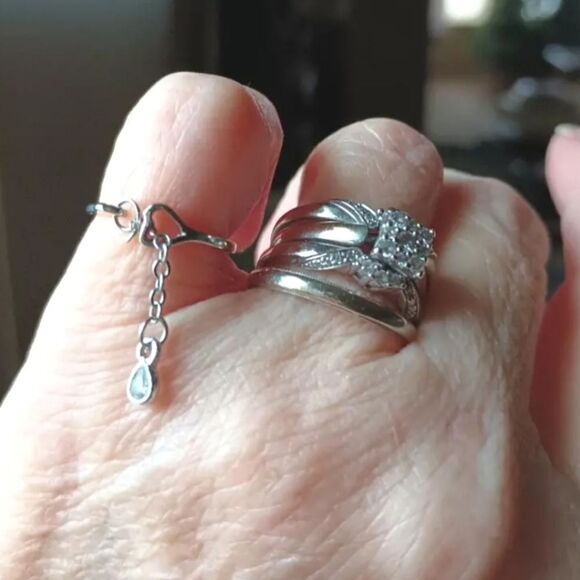 Retro water drop pinky/knuckle ring - Picture 3 of 12